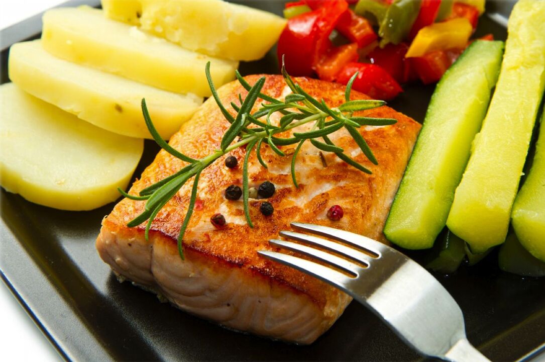 groenten met vis voor gastritis