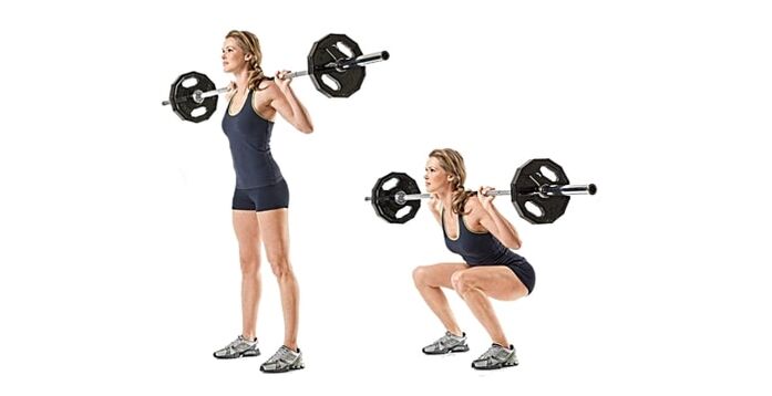 Squats met een bar